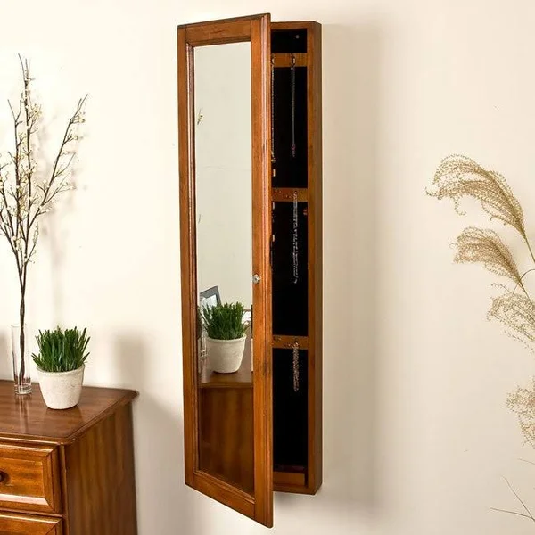 Carson Oak Jewelry Armoire - Women's, Brown, Harper Blvd(Metal)