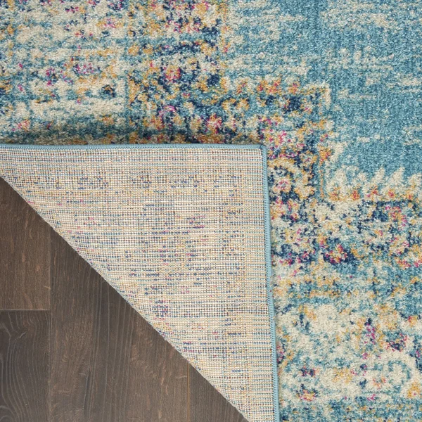 Nourison Passion Light Blue Area Rug, Size: 8& x 10&