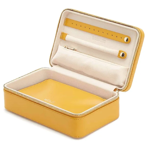 Wolf Maria Medium Jewelry Zip Case Mustard 766393