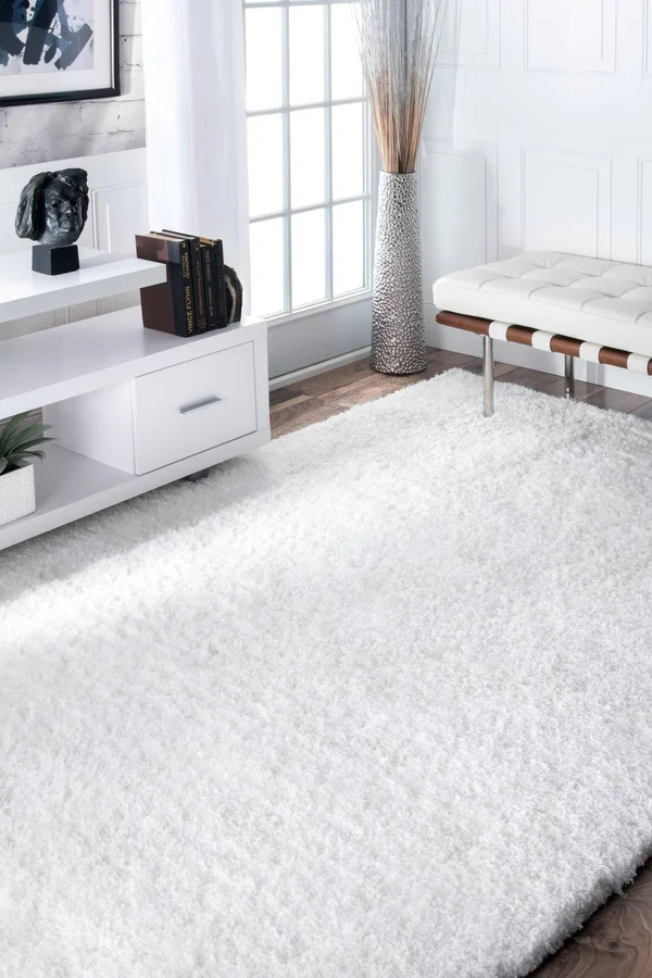 nuLOOM Maginifique Hand Tufted Shag Rug, 3& x 5&, Snow