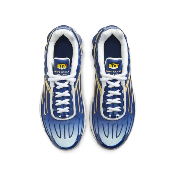 Nike Boys& Big Kids& Air Max Plus 3 Casual Shoes in Blue Size 5.0 - Leather