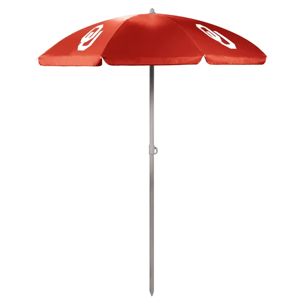 Picnic Time Oklahoma Sooners Portable Beach Umbrella - Red
