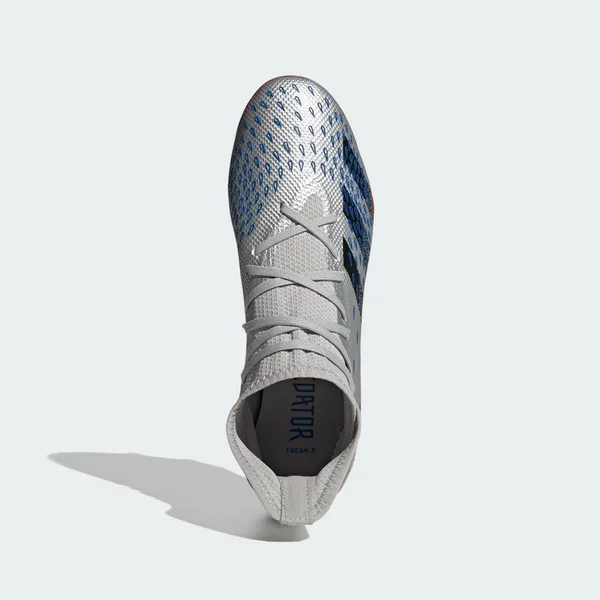 Adidas Predator Freak .3 FG Firm Ground Soccer Cleats Metallic Silver/Core Black/Team Royal Blue - 13