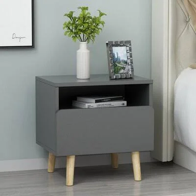 Rothermel Nightstand Wade Logan Color: Gray