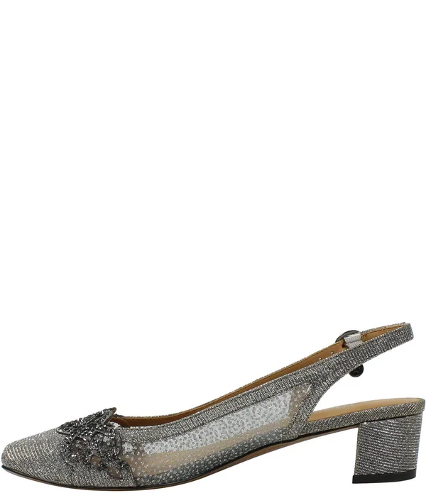 J. Renee Faleece Women's Shoes Pewter Glitter : 12 W