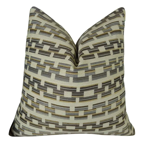 Plutus Square Link Handmade Throw Pillow 26x22 x 26x22