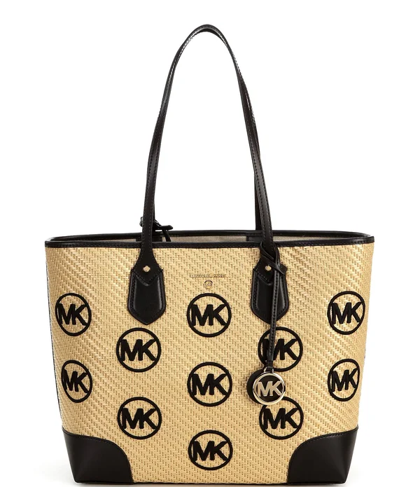 Michael Kors Eva Large Tote Black Multi One Size