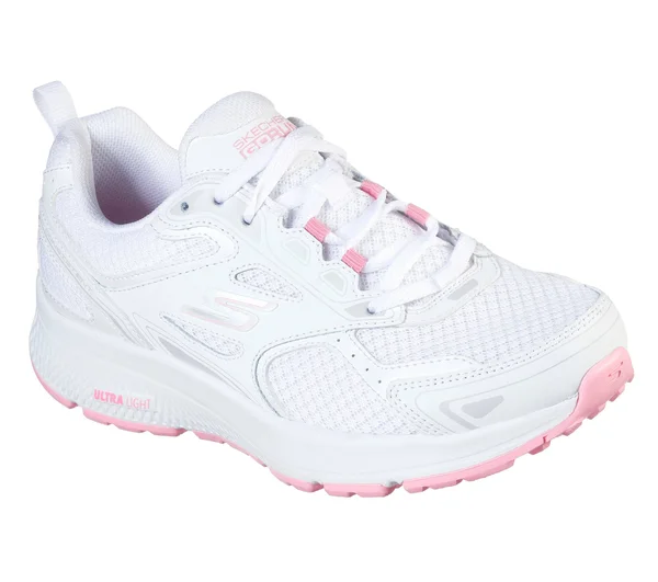 Skechers Women's GOrun Consistent Running Shoes - White/Pink, 6.5