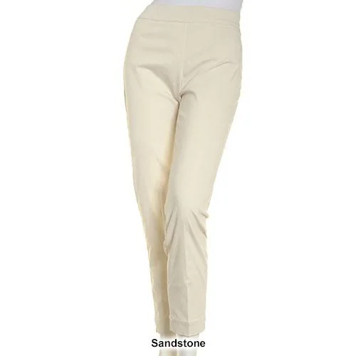 Multiples Pull-On Ankle Pants - Womens, 6, Denim