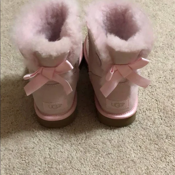 Ugg Shoes, Ugg Metallic Mini Bailey Pink, Color: Pink, Size: 6, Camilaann6&s Closet