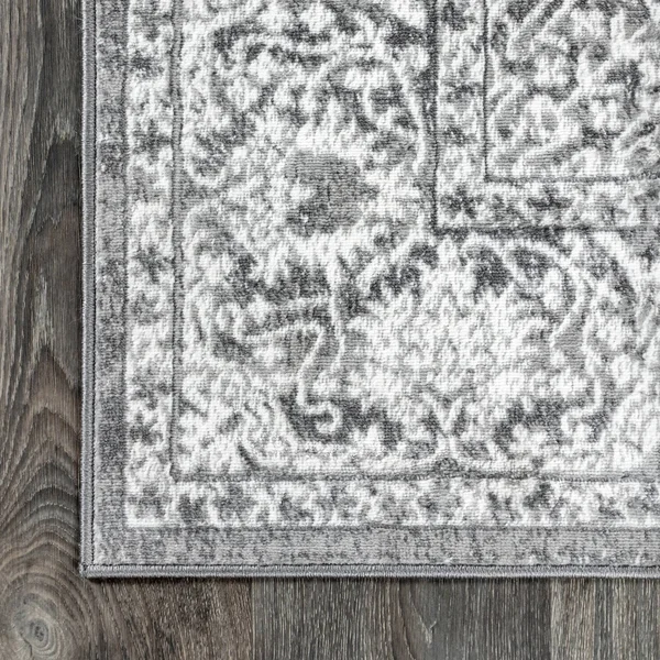 Jonathan Y Modern Persian Vintage Medallion Area Rug 5x8 Area Rugs Light Grey