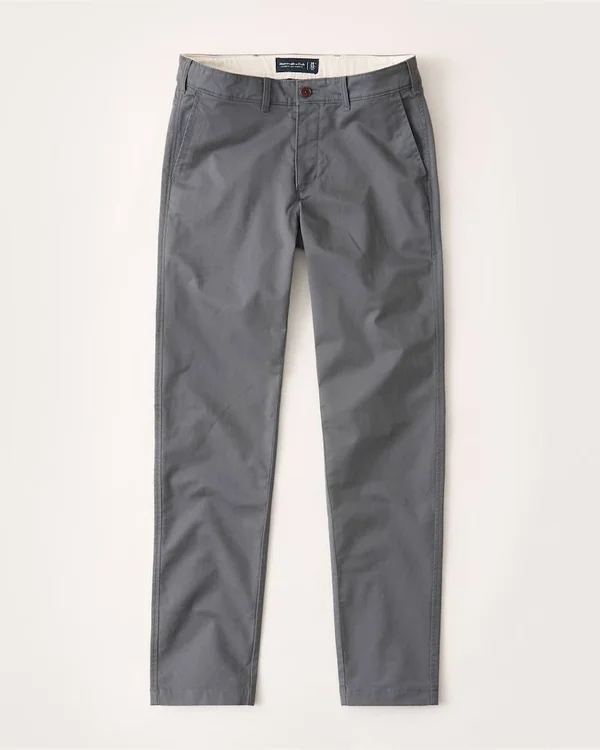 Abercrombie & Fitch Men's Super Skinny Chinos in Dark Grey - Size 34 x 30
