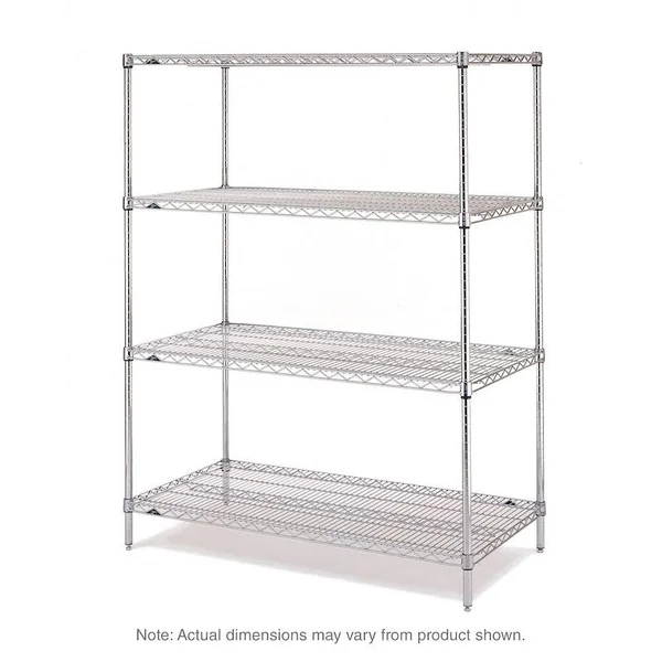 Metro Crash Super Erecta Industrial Wire Shelving Starter Unit - Chrome - Silver - 4/63 - 18x30 N326C