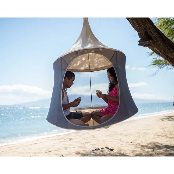 TreePod Cabana Lightweight Heavy Duty Lounger 5-Foot Hanging Day Bed Ivory