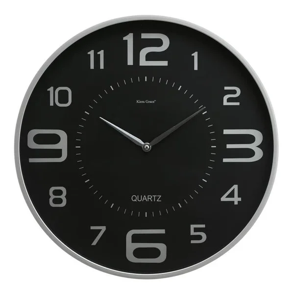 Pemberly Row Retro Austin Wall Clock Silver Plastic - PR-4753-1973887