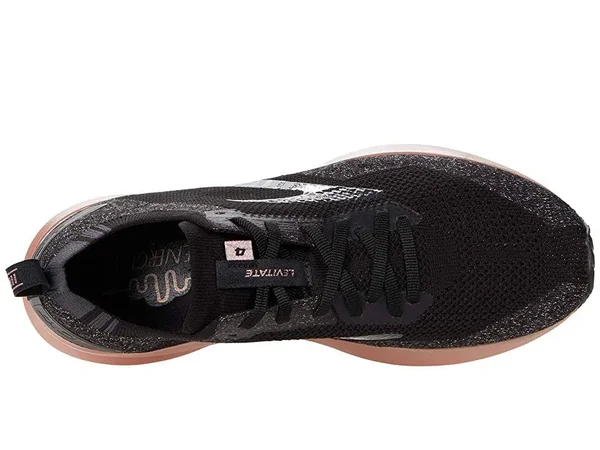 Women's Levitate 4 Running Shoe - Black/Ebony/Rose Gold, 5