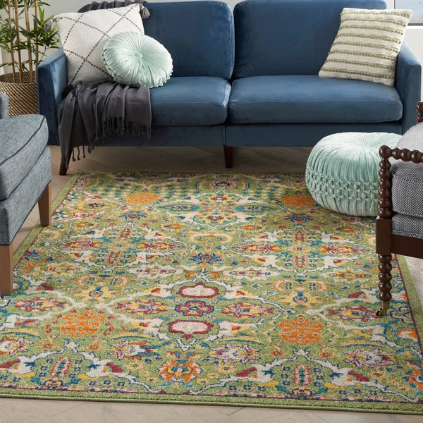 Nourison Allur ALR03 Area Rug - Navy Multicolor, 9& x 12&