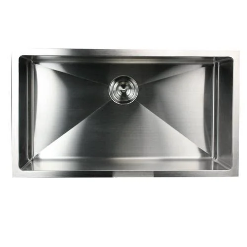 Nantucket Sinks SR3218-16 32-Inch Small Radius Rectangle Stainless Steel Undermount Kitchen Sink, 32" x 18"