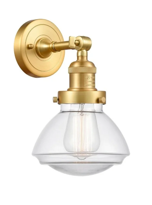 Innovations Lighting-Olean 1 Light Sconce-203-BAB-G321-LED (Black Antique Brass)