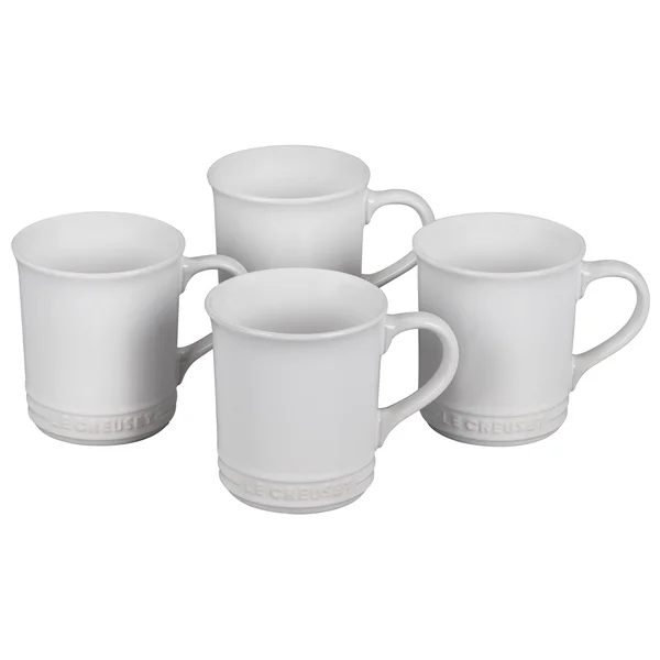 Le Creuset Set of 4 Stoneware Mugs - White