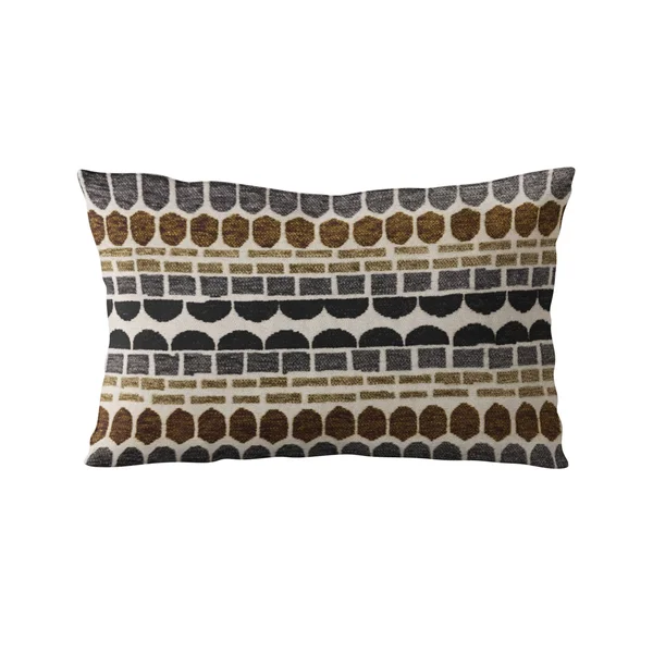 Plutus 22x22 x 22x22 Harmony Border Luxury Throw Pillow in Green and Gray