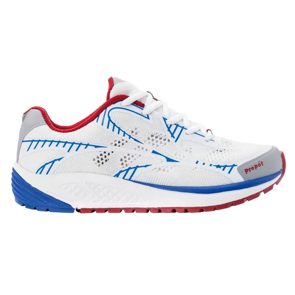 Propet Women's One LT Sneaker - White/Red - Size 12 - Narrow