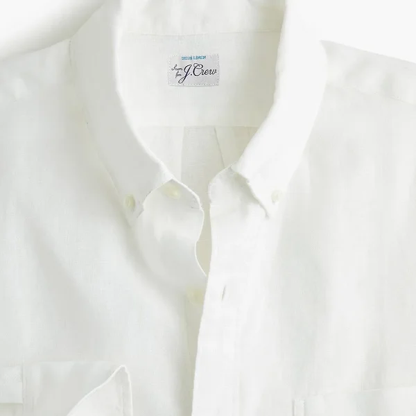 J.Crew Mens Baird Mcnutt Irish Linen Shirt (Size Medium)