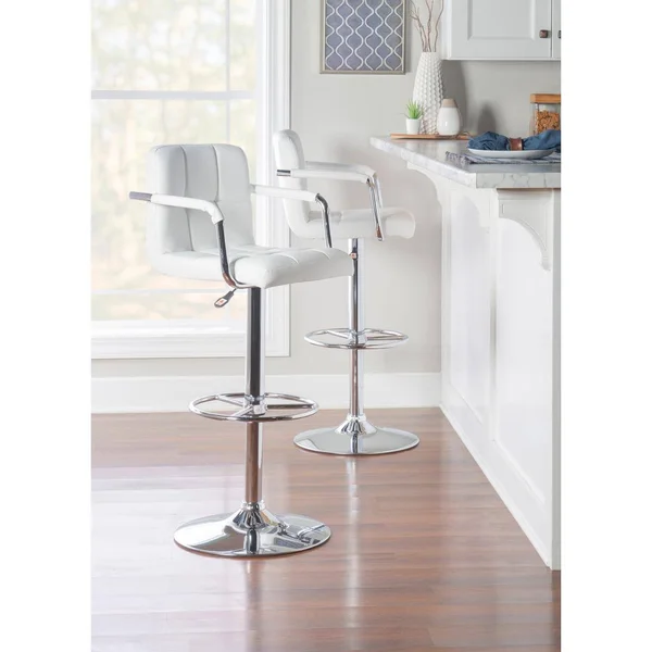 Powell Furniture Chrome Bar Stool - Black