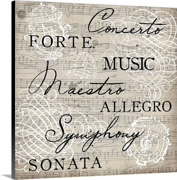 Musical Beauty IV - Large Solid-Faced Canvas Wall Art Print, Great Big Canvas