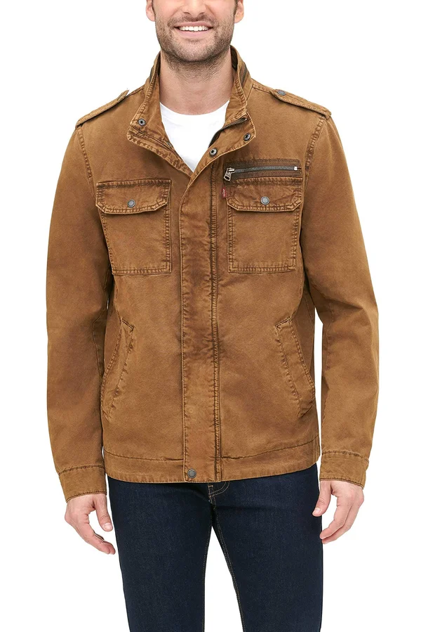 Levi&s Men's Washed Cotton Military Jacket