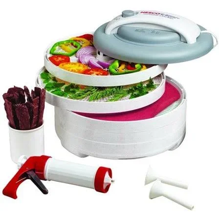 Nesco Fd-61whc Food Dehyrator - 500 Watts 5 Trays - 16 Piece Set and Jerky Gun