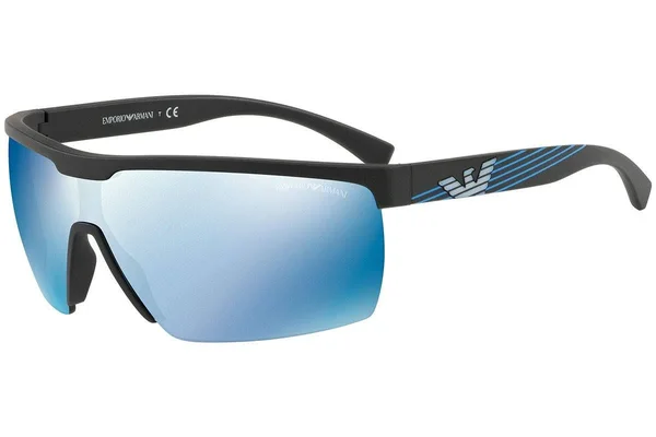 Emporio Armani Sunglasses EA4116 504255 Matte Black Blue Mirror