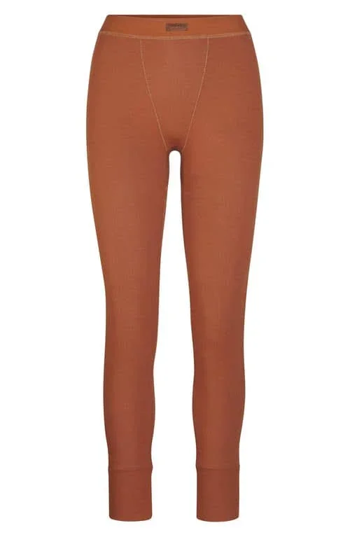 Plus Size Women's SKIMS Rib Leggings - Size 3 x - Brown