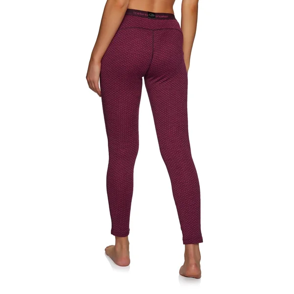 Icebreaker Women's 250 Vertex Legging - XL - Mountain Dash Jacquard Prism, Velvet