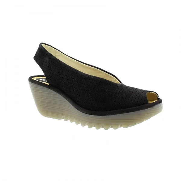 Fly London Yazu736fly - Black - Wedge Sandals