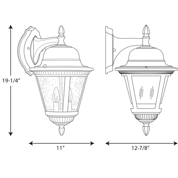 Westport LED Collection One-Light Wall Lantern - Size: 12.88, Bronze