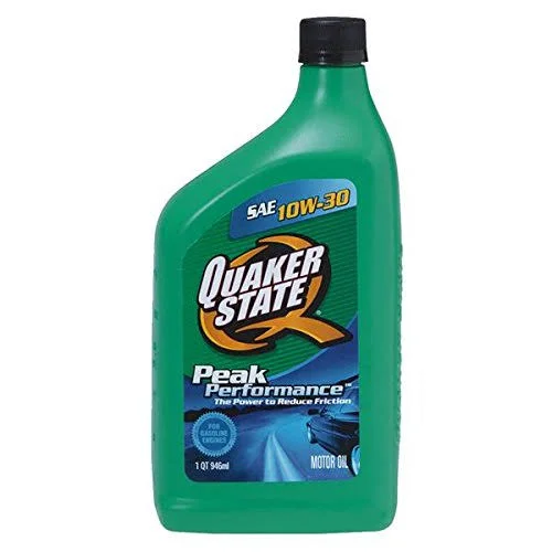 Quaker State Peak Performance Motor Oil, SAE 10W-30 - 12 pack, 1 qt bottles