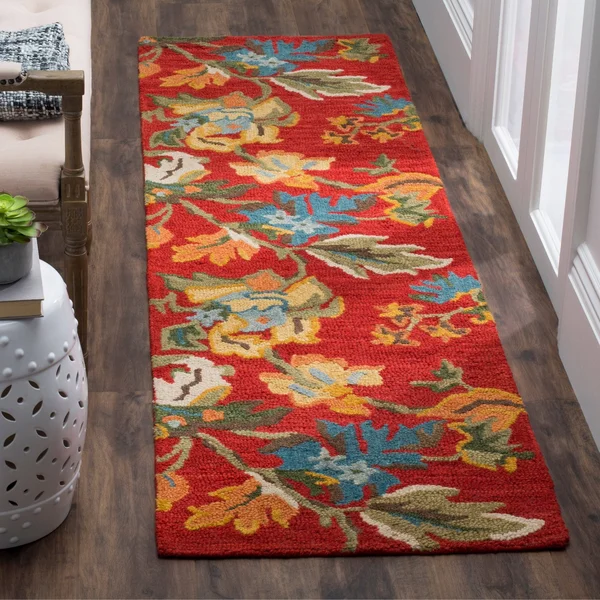Safavieh Blossom BLM672A Red, Multi 4& x 6& Area Rug