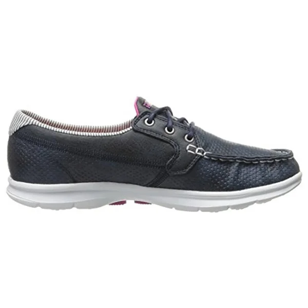 Skechers Women's Go Step Shore Boat Shoe - Size: 5.5 M, Blue/White
