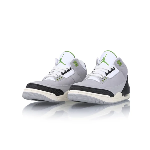 Air Jordan 3 Retro &Chlorophyll& Shoes - Size 12.5