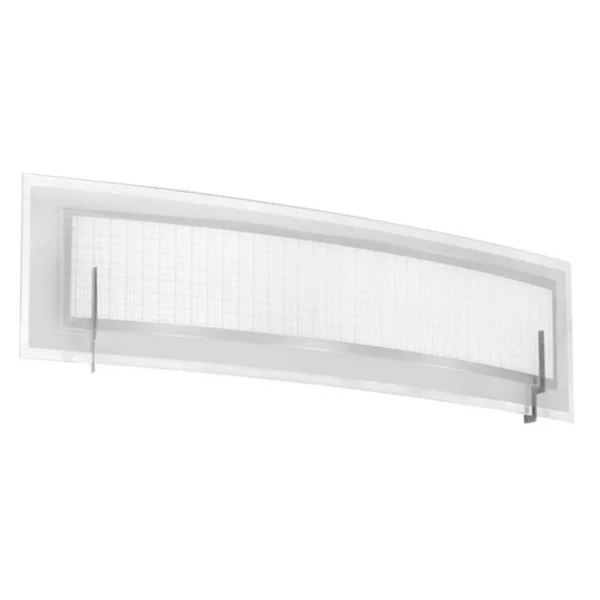 Dainolite V038-2W-SC 2 Light Vanity Satin Chrome Frosted Glass & Linen