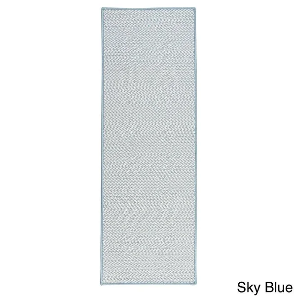 Colonial Mills Crisscross Indoor/ Outdoor Area Rug - Size: 2& x 8& Runner, Blue