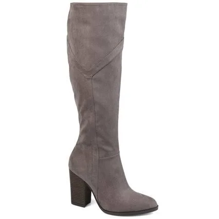 Brinley Co. Womens Extra Wide Calf Detailed Knee High Boot, Women's, Size: 9, Gray