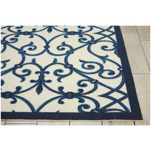 Nourison Home & Garden RS093 Area Rug, Blue, 7&9x22 x 10&10x22