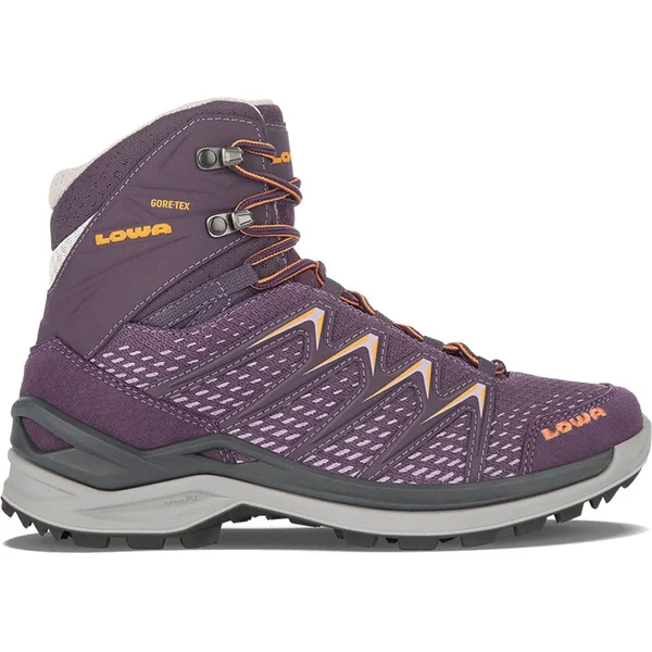 Lowa Innox Pro GTX Mid Hiking Shoes for Women Blackberry/mandarin 10.5