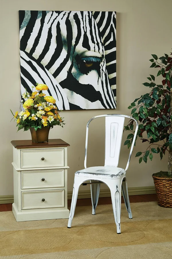 Bristow Antique White Armless Chair Set of 2