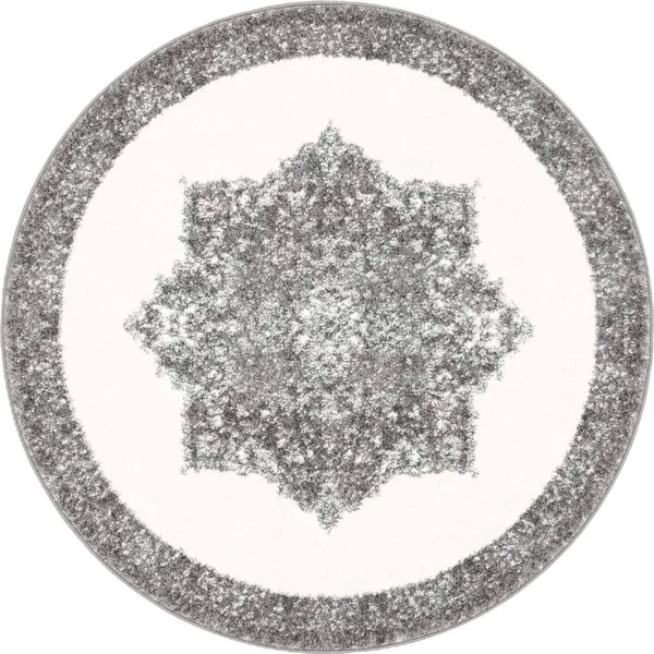 Unique Loom Canal Rosso Rug - 4& 0 x 4& 0, Round