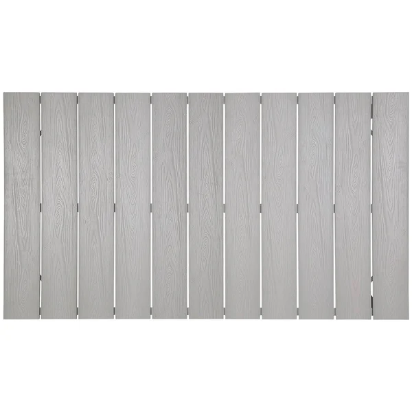 Modway Maine 63x22 Outdoor Patio Dining Table, White/Light Gray