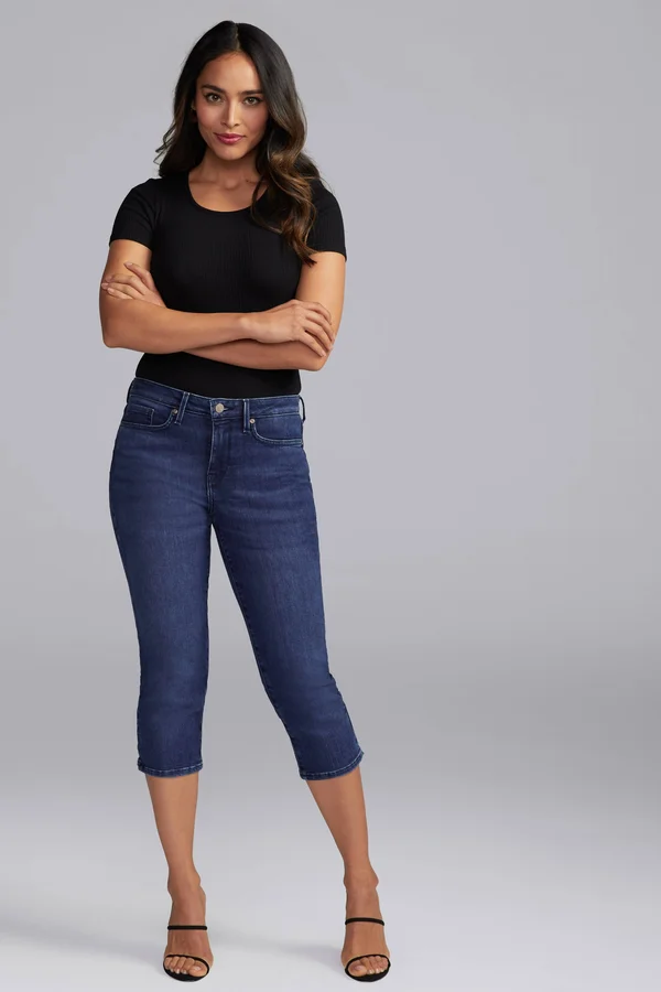 Women's Curves 360 by Nydj Slim Straight Capri Jeans 5437697 - 00 - Habana
