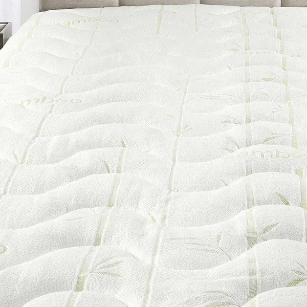 Bamboo Mattress Pad Topper Plush Jacquard King